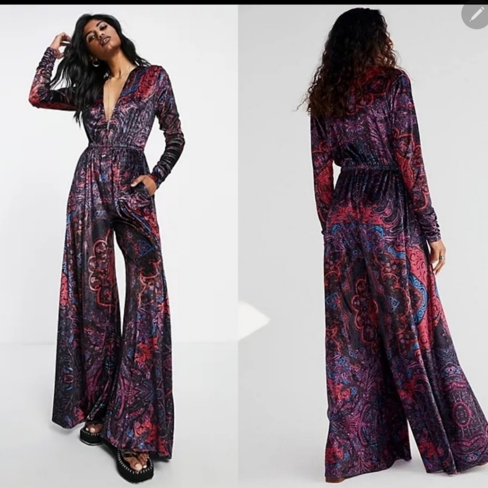 Free People Giselle Velvet Jumpsuit
